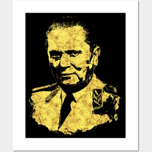 Josip Broz TITO the President of Yugoslavia SFRJ Abstract Gold Style Portrait Posters and Art